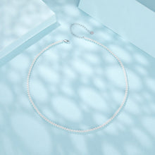 Load image into Gallery viewer, 925 Sterling Silver White Gold Plated Necklace with Quality Shell Pearl for Women
