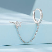 Load image into Gallery viewer, S925 Sterling Silver 3mm Pavé Setting CZ Earrings for Women
