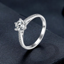 Load image into Gallery viewer, 925 Sterling Silver Moissanite &amp; CZ Ring Size 6 for Women
