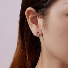 Load image into Gallery viewer, 925 Sterling Silver Oxidized Silver Hoop Earrings 1.4*0.5cm for Women
