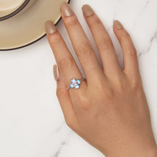 Load image into Gallery viewer, 925 Sterling Silver Moonstone Clover Ring for Women
