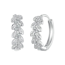 Load image into Gallery viewer, 925 Sterling Silver Earrings with Pavé Setting CZ
