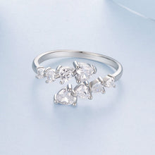 Load image into Gallery viewer, 925 Sterling Silver White Gold Plated Pavé Setting Rings for Women
