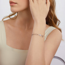 Load image into Gallery viewer, 925 Sterling Silver &amp; White Gold Plated Pave Setting CZ Bracelet 15+6cm
