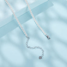 Load image into Gallery viewer, 925 Sterling Silver White Gold Plated Necklace with Quality Shell Pearl for Women
