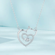 Load image into Gallery viewer, 925 Sterling Silver Necklace with 19*18mm Pavé Setting CZ Pendant
