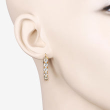 Load image into Gallery viewer, 3.80 Carat Genuine Blue Topaz .925 Sterling Silver Earrings
