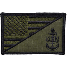 Load image into Gallery viewer, Navy SCPO Senior Chief Petty Officer USA Flag - 2.25x3.5 Patch
