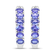 Load image into Gallery viewer, 2.04 Carat Genuine Tanzanite .925 Sterling Silver Earrings
