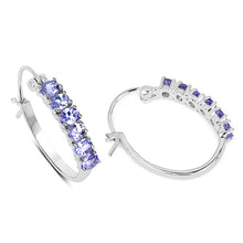 Load image into Gallery viewer, 2.04 Carat Genuine Tanzanite .925 Sterling Silver Earrings
