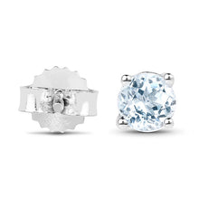 Load image into Gallery viewer, 0.64 Carat Genuine Blue Topaz .925 Sterling Silver Earrings
