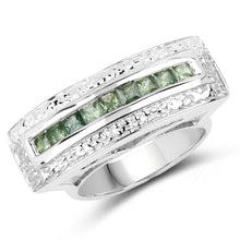 Load image into Gallery viewer, 1.08 Carat Genuine Green Sapphire .925 Sterling Silver Ring
