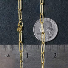 Load image into Gallery viewer, 14k Yellow Gold Textured Paperclip Chain (3.5mm)
