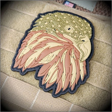 Load image into Gallery viewer, The Ultimate expression of Freedom the American Flag Eagle PVC Patch - 4&quot; Tall with Hook Backing
