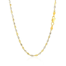 Load image into Gallery viewer, 2.0mm 14k Two-Tone Gold Singapore Chain
