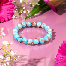 Load image into Gallery viewer, Empath’s Shield - Aqua Terra Jasper Bracelet
