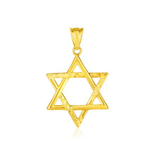 Load image into Gallery viewer, 14k Yellow Gold Star of David Pendant
