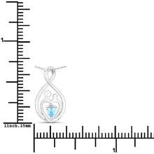 Load image into Gallery viewer, 0.13 Carat Genuine Swiss Blue Topaz .925 Sterling Silver Pendant
