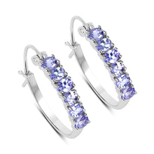 Load image into Gallery viewer, 2.04 Carat Genuine Tanzanite .925 Sterling Silver Earrings
