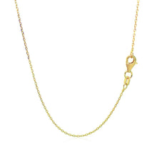 Load image into Gallery viewer, 14k Yellow Gold Diamond Cut Cable Link Chain 0.8mm
