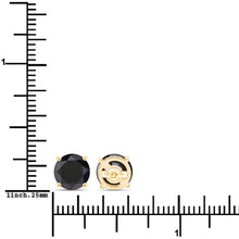 Load image into Gallery viewer, 4.12 Carat Genuine Black Diamond 14K Yellow Gold Earrings
