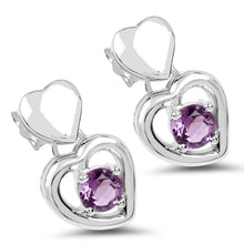 Load image into Gallery viewer, 1.46 Carat Genuine Amethyst .925 Sterling Silver Earrings
