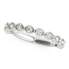 Load image into Gallery viewer, 14k White Gold Antique Style Diamond Wedding Band (3/8 cttw)
