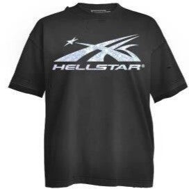 Hellstar Classic Logo Tee White/Silver Crystal