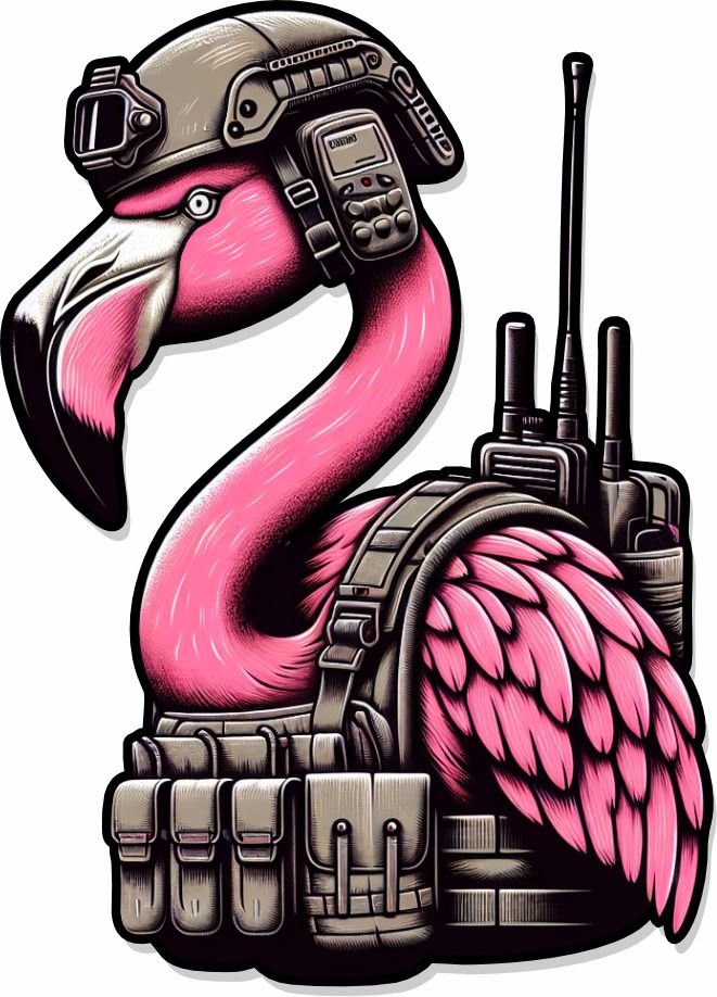 STICKER - Tactical Flamingo  3.5