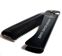 Load image into Gallery viewer, 2-in-1 Folding Ox Horn Comb
