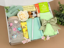 Load image into Gallery viewer, Self Care Gift Boxes – Tea Sampler &amp; Tumbler Set for Her
