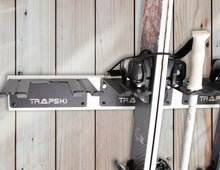 Load image into Gallery viewer, Garage Wall Rack Organizer for Yard Tools, Gear &amp; Equipment, Skis or Snowboard by Bindings
