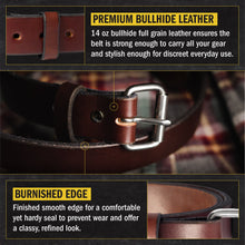 Load image into Gallery viewer, The Guardian Gun Belt - Made in USA - Lifetime Warranty - 14 oz Leather
