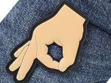 Load image into Gallery viewer, Gotcha Circle Game Fingers PVC Patch - If you look you get hit!
