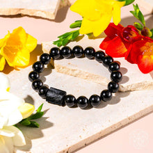 Load image into Gallery viewer, Habit Breaker - Black Obsidian &amp; Tourmaline Bracelet
