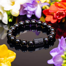Load image into Gallery viewer, Habit Breaker - Black Obsidian &amp; Tourmaline Bracelet

