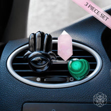 Load image into Gallery viewer, Hamsa Hand of Safe Travels: Aromatherapy Crystal Car Kit
