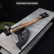 Load image into Gallery viewer, Handcrafted Leviathan axe with glow in the dark runes
