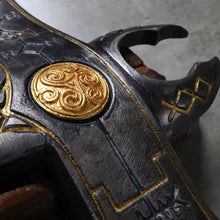 Load image into Gallery viewer, Handcrafted Leviathan axe with glow in the dark runes
