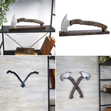 Load image into Gallery viewer, Handcrafted tomahawk "Takoda" with tribal engraving
