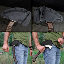 Load image into Gallery viewer, Handcrafted tomahawk "Takoda" with tribal engraving
