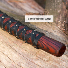 Load image into Gallery viewer, Handmade Norse axe ''Njord" with gently leather wrap
