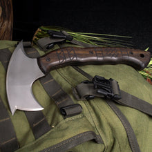 Load image into Gallery viewer, Handmade tomahawk "Dakuri" with tribal engraving
