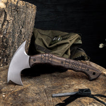 Load image into Gallery viewer, Handmade tomahawk "Dakuri" with tribal engraving

