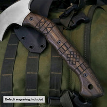 Load image into Gallery viewer, Handmade tomahawk "Dakuri" with tribal engraving
