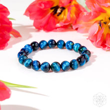 Load image into Gallery viewer, Hawk’s Focus – Royal Blue Tiger’s Eye Bracelet
