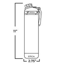 Load image into Gallery viewer, HYDRA™ 22OZ Water Bottle with Powder Coat Finish &amp; Silicone Grip Whale Tale Handle
