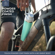 Load image into Gallery viewer, HYDRA™ 22OZ Water Bottle with Powder Coat Finish &amp; Silicone Grip Whale Tale Handle
