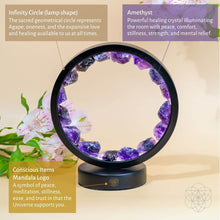 Load image into Gallery viewer, I Am At Peace - Spiritual Protection Amethyst Lamp
