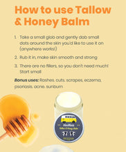 Load image into Gallery viewer, VanMan&#39;s Bison Tallow &amp; Honey Balm - 2 oz *No Essential Oils*
